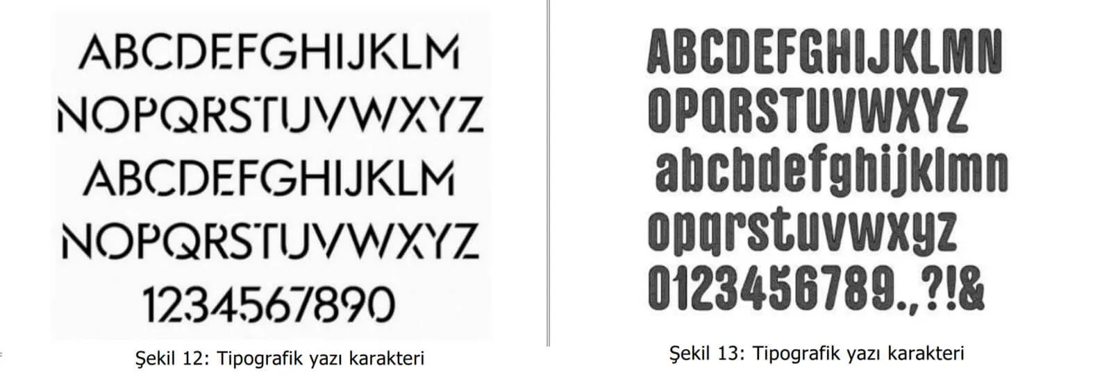 tipografik yazı karakter örnekleri-bornova patent